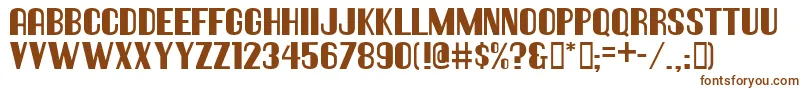 Шрифт Hallandaledeco – коричневые шрифты на белом фоне