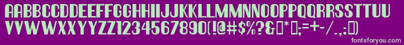 Hallandaledeco Font – Green Fonts on Purple Background