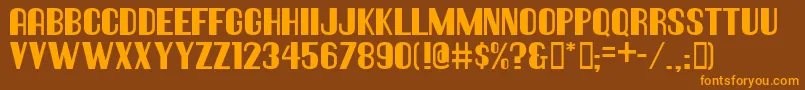 Hallandaledeco Font – Orange Fonts on Brown Background