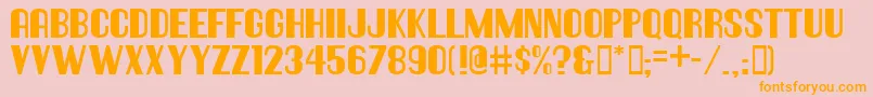 Hallandaledeco Font – Orange Fonts on Pink Background