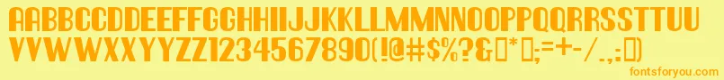 Hallandaledeco Font – Orange Fonts on Yellow Background
