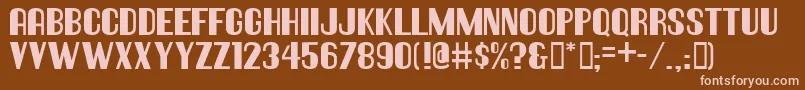 Hallandaledeco Font – Pink Fonts on Brown Background