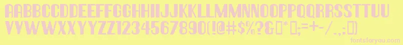 Шрифт Hallandaledeco – розовые шрифты на жёлтом фоне