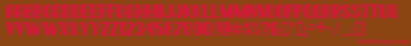 Hallandaledeco Font – Red Fonts on Brown Background