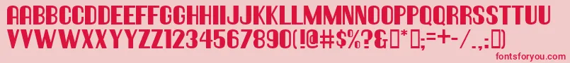 Hallandaledeco Font – Red Fonts on Pink Background