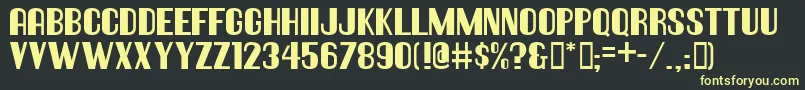 Hallandaledeco Font – Yellow Fonts on Black Background