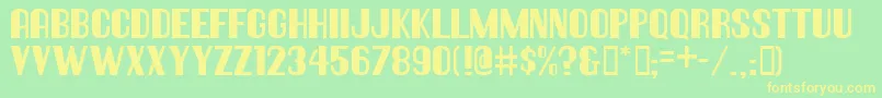 Hallandaledeco Font – Yellow Fonts on Green Background