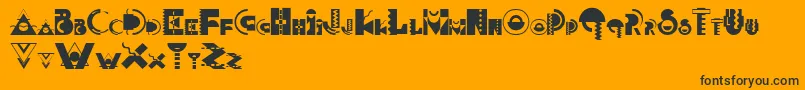 MemphisDisplay Font – Black Fonts on Orange Background