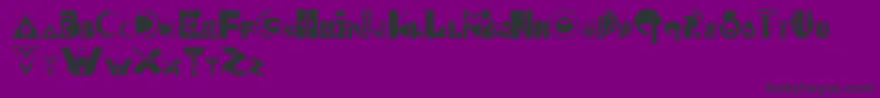 Fonte MemphisDisplay – fontes pretas em um fundo violeta