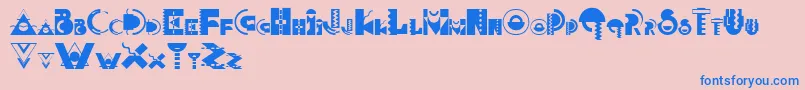 Шрифт MemphisDisplay – синие шрифты на розовом фоне