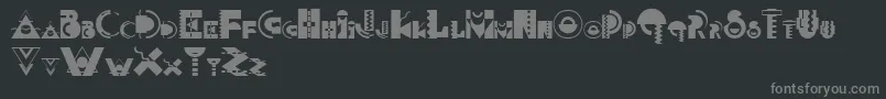 MemphisDisplay Font – Gray Fonts on Black Background