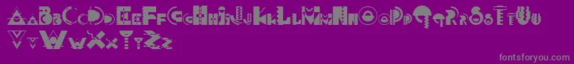 Czcionka MemphisDisplay – szare czcionki na fioletowym tle
