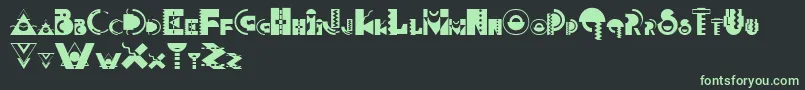 MemphisDisplay-Schriftart – Grüne Schriften auf schwarzem Hintergrund