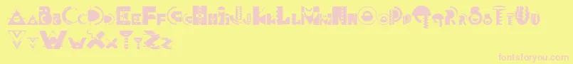 MemphisDisplay Font – Pink Fonts on Yellow Background