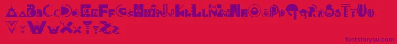 MemphisDisplay Font – Purple Fonts on Red Background