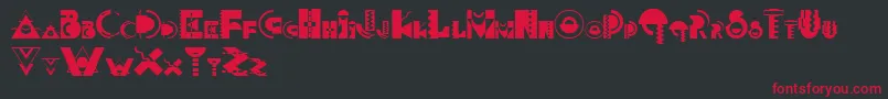 MemphisDisplay Font – Red Fonts on Black Background
