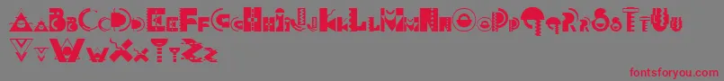 MemphisDisplay Font – Red Fonts on Gray Background