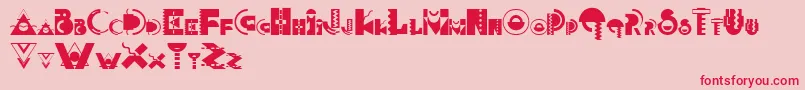 MemphisDisplay Font – Red Fonts on Pink Background