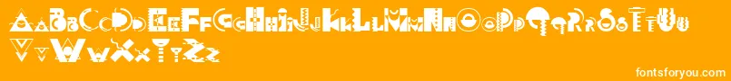 Шрифт MemphisDisplay – белые шрифты на оранжевом фоне