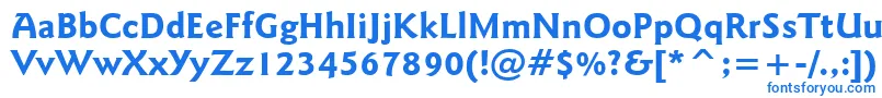 フォントGoudySansBoldBt – 白い背景に青い文字