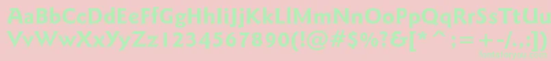 GoudySansBoldBt Font – Green Fonts on Pink Background