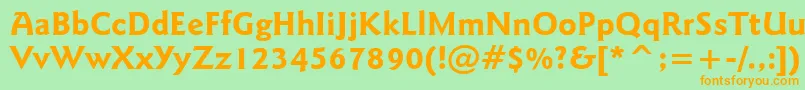 GoudySansBoldBt Font – Orange Fonts on Green Background