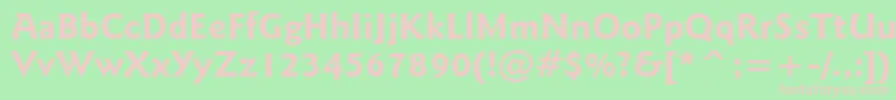 GoudySansBoldBt Font – Pink Fonts on Green Background