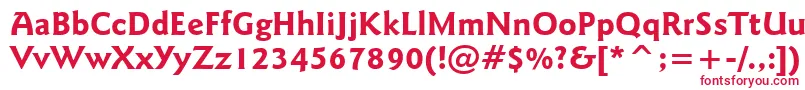 GoudySansBoldBt-fontti – punaiset fontit valkoisella taustalla