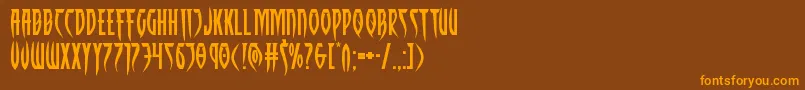 Inhumanityextraexpand Font – Orange Fonts on Brown Background