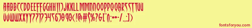 Inhumanityextraexpand Font – Red Fonts on Yellow Background
