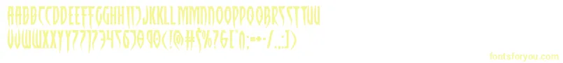 Inhumanityextraexpand-Schriftart – Gelbe Schriften