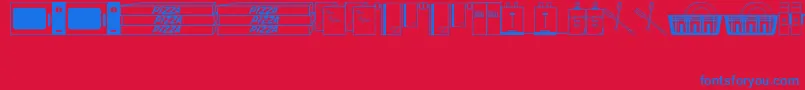 TheseFoolishDingsJl Font – Blue Fonts on Red Background