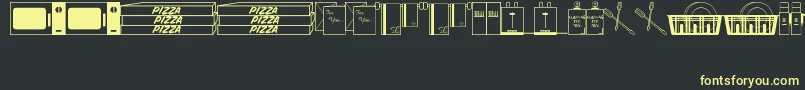 フォントTheseFoolishDingsJl – 黒い背景に黄色の文字