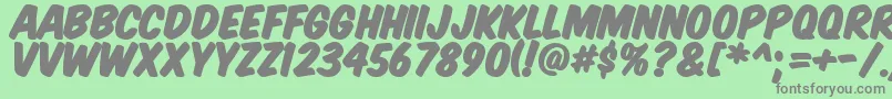 Komtitp Font – Gray Fonts on Green Background
