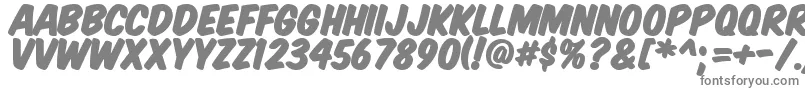 フォントKomtitp – 白い背景に灰色の文字