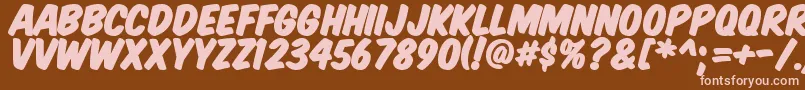 Komtitp Font – Pink Fonts on Brown Background