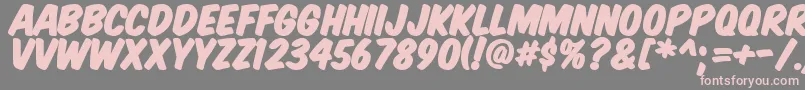 Komtitp-Schriftart – Rosa Schriften auf grauem Hintergrund