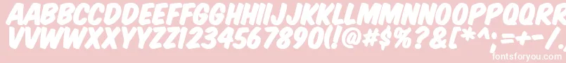 Komtitp Font – White Fonts on Pink Background