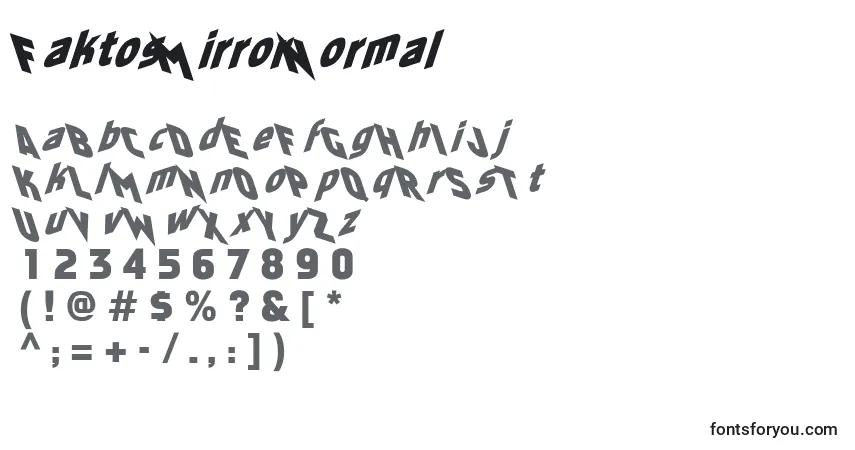 FaktosMirrorNormal Font – alphabet, numbers, special characters