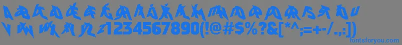 FaktosMirrorNormal Font – Blue Fonts on Gray Background