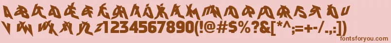 FaktosMirrorNormal Font – Brown Fonts on Pink Background