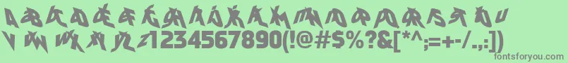 FaktosMirrorNormal Font – Gray Fonts on Green Background