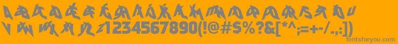 フォントFaktosMirrorNormal – オレンジの背景に灰色の文字