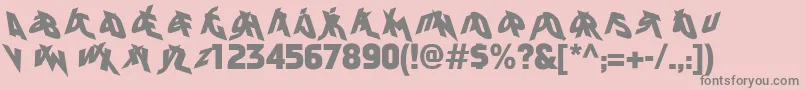 FaktosMirrorNormal Font – Gray Fonts on Pink Background