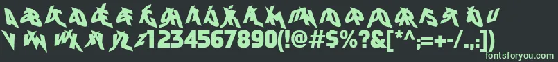 FaktosMirrorNormal Font – Green Fonts on Black Background