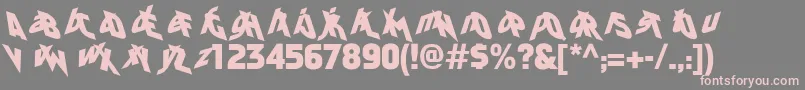 FaktosMirrorNormal Font – Pink Fonts on Gray Background