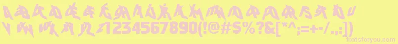 FaktosMirrorNormal Font – Pink Fonts on Yellow Background