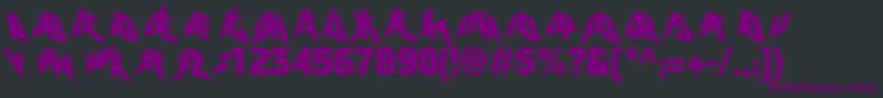FaktosMirrorNormal Font – Purple Fonts on Black Background