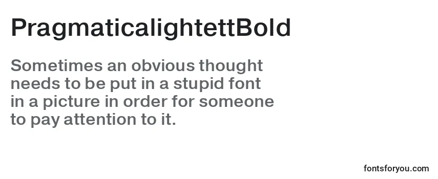 PragmaticalightettBold-fontti