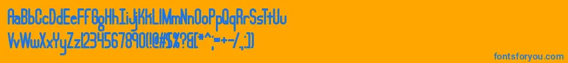 LucidTypeABrk Font – Blue Fonts on Orange Background